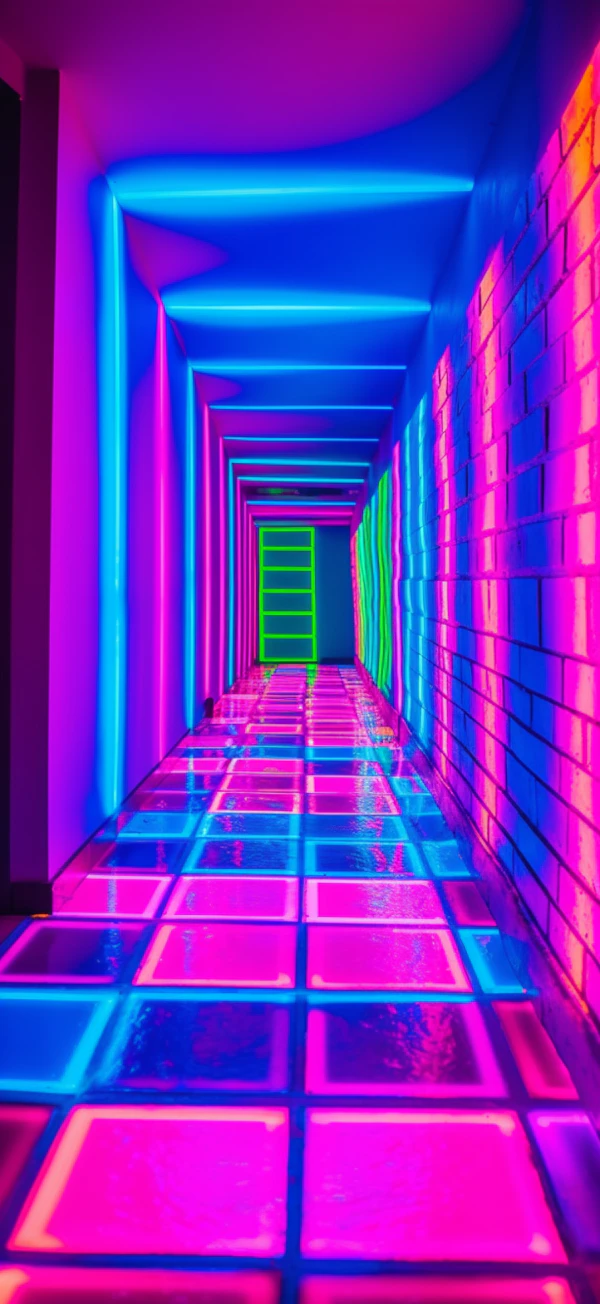 Infinite Neon Corridor