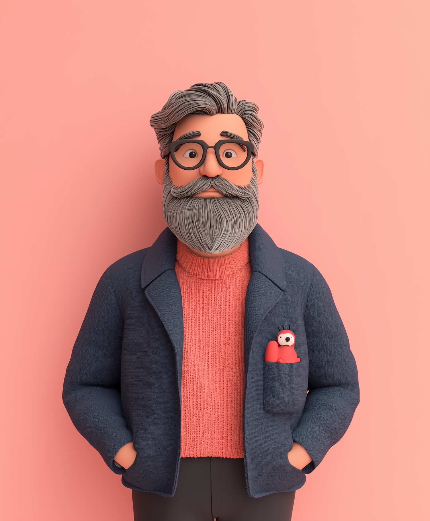 Stylized Elderly Male Illustration