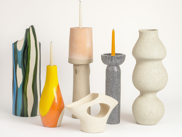 Ceramic Vases and Candle Holders