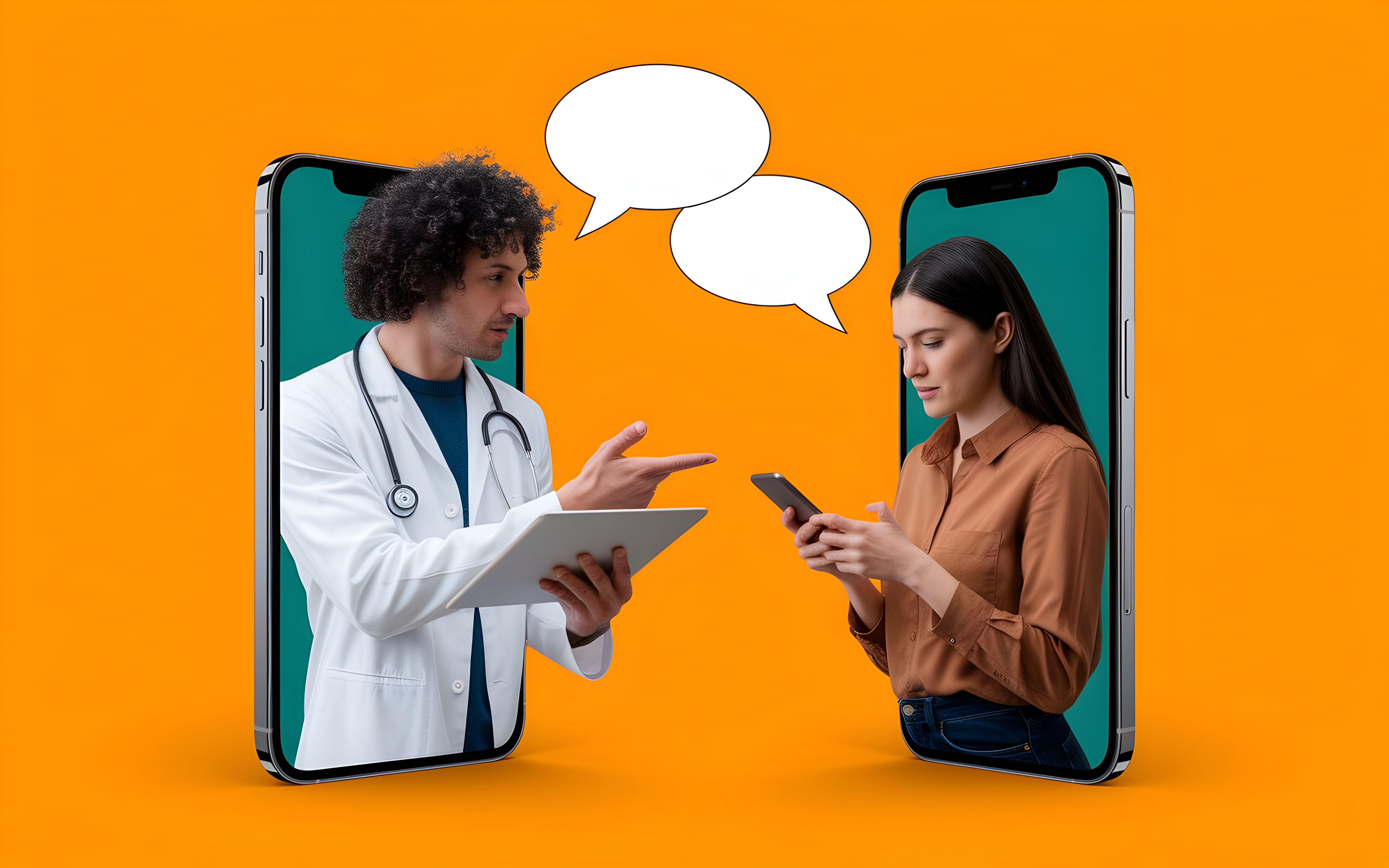 Virtual Health Consult Illustration on Lummi