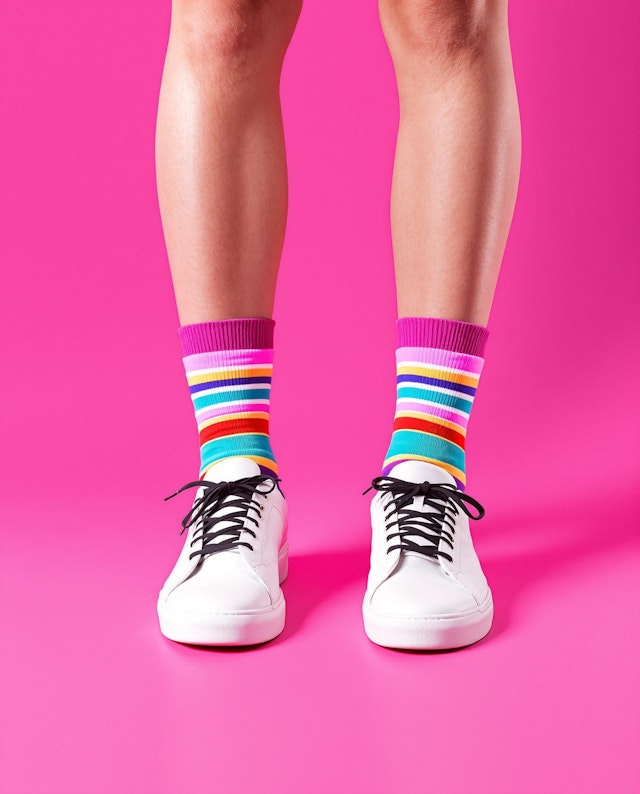 Colorful Socks and Sneakers