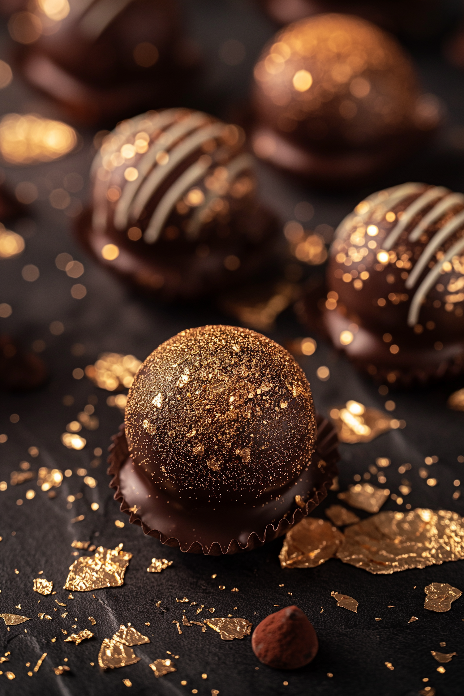 Luxurious Gold-Leaf Chocolate Truffles