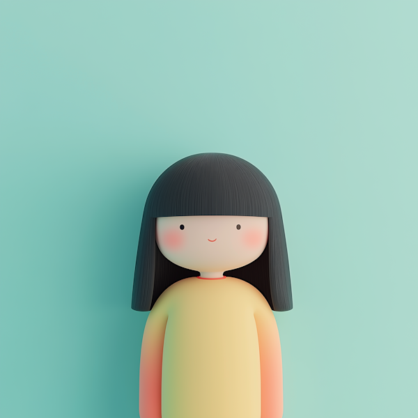 Stylized Young Girl Illustration