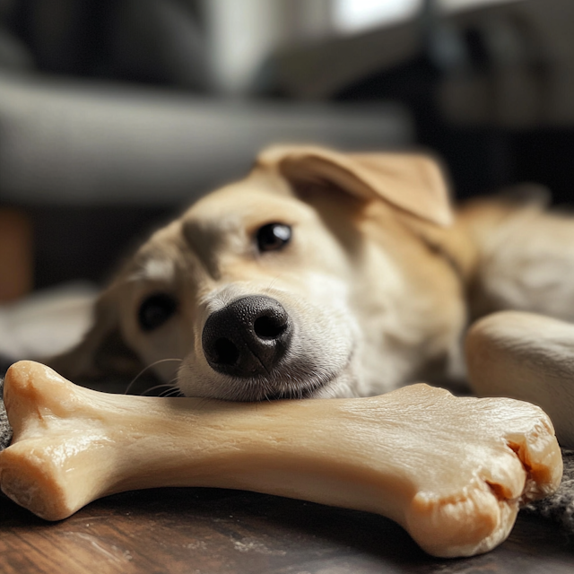 Dog with Bone