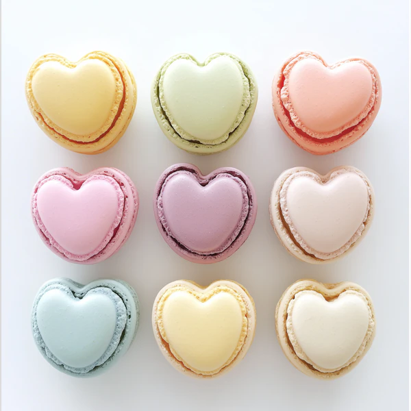 Heart-Shaped Macarons