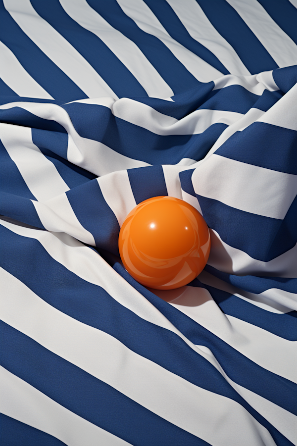 Nautical Serenity with Orange Accent