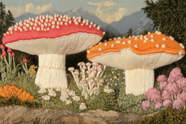 Serene Mushroom Landscape