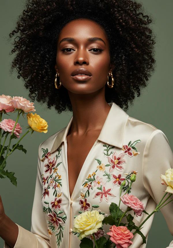 Elegant Floral Portrait