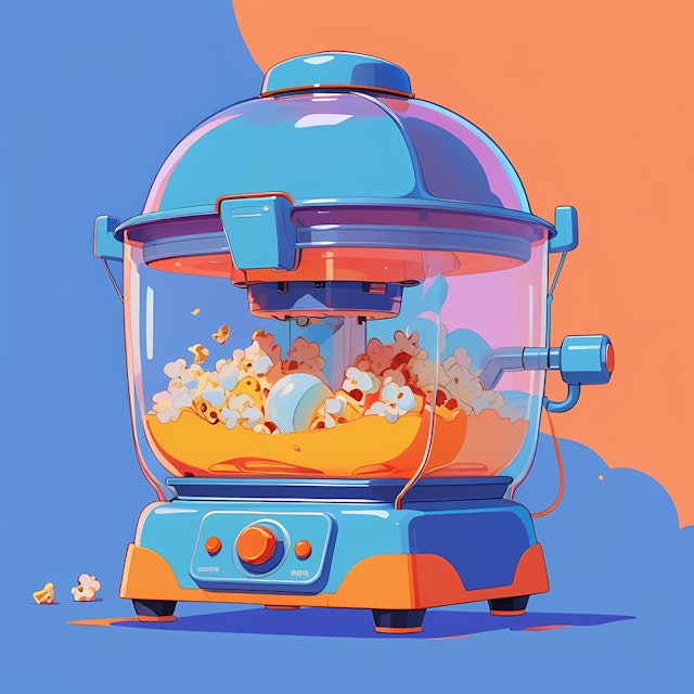 Retro-Futuristic Popcorn Machine