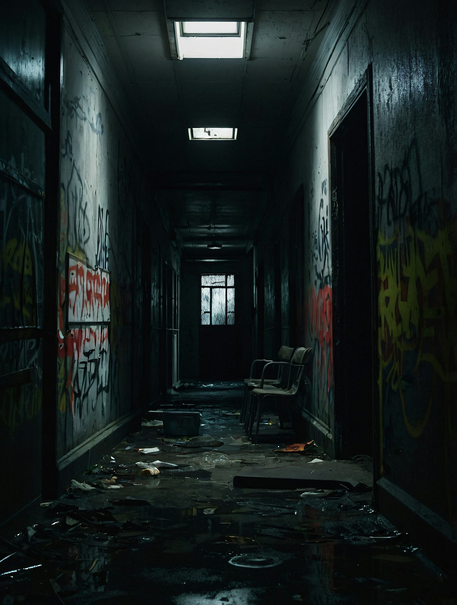 Abandoned Graffiti Hallway