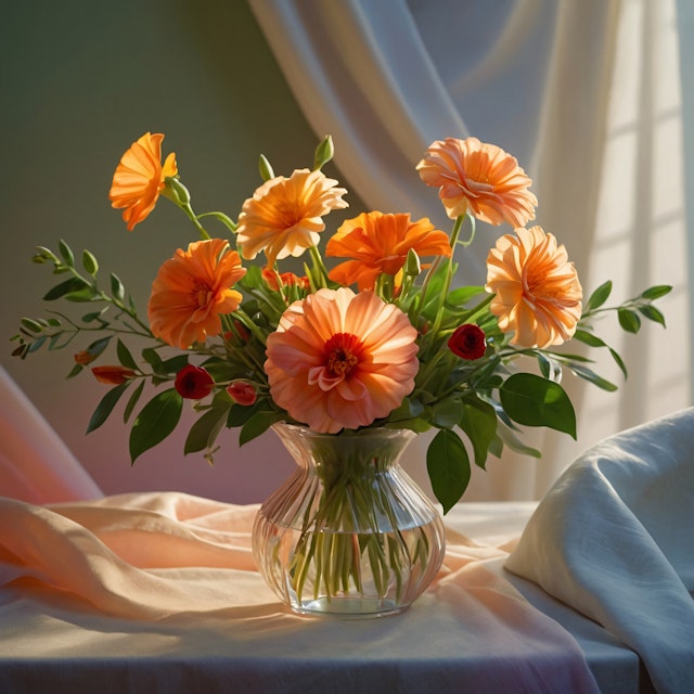 Vibrant Orange Flower Bouquet