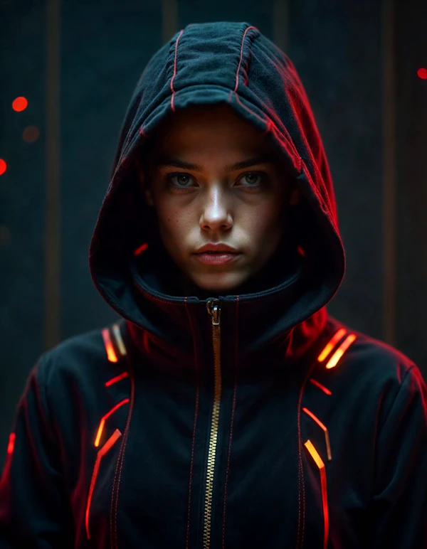 Futuristic Hooded Jacket