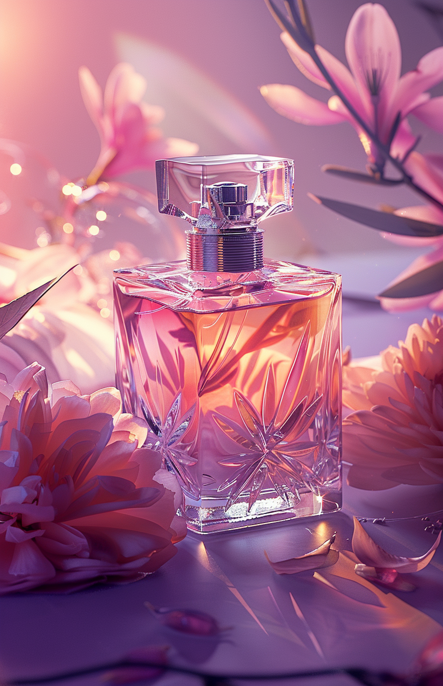 Ethereal Floral Perfume Display