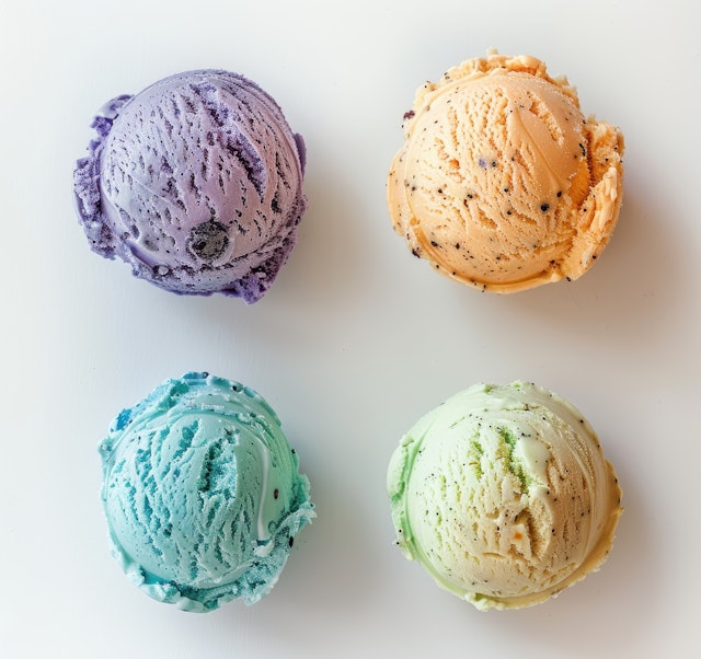 Colorful Ice Cream Scoops