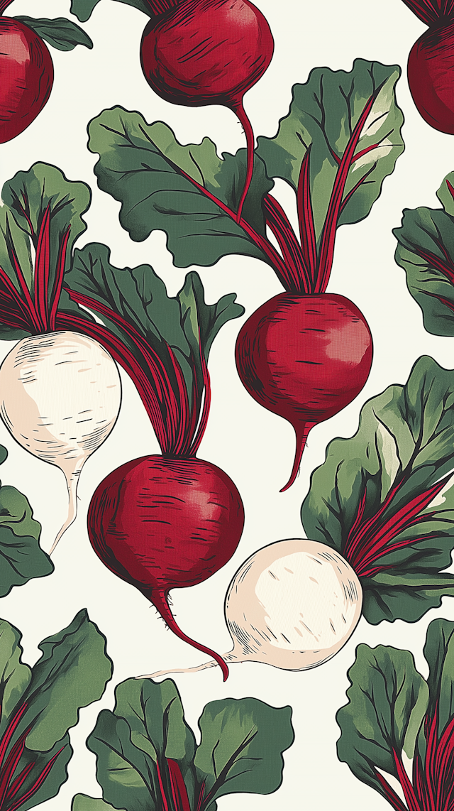 Beets and Radishes Pattern