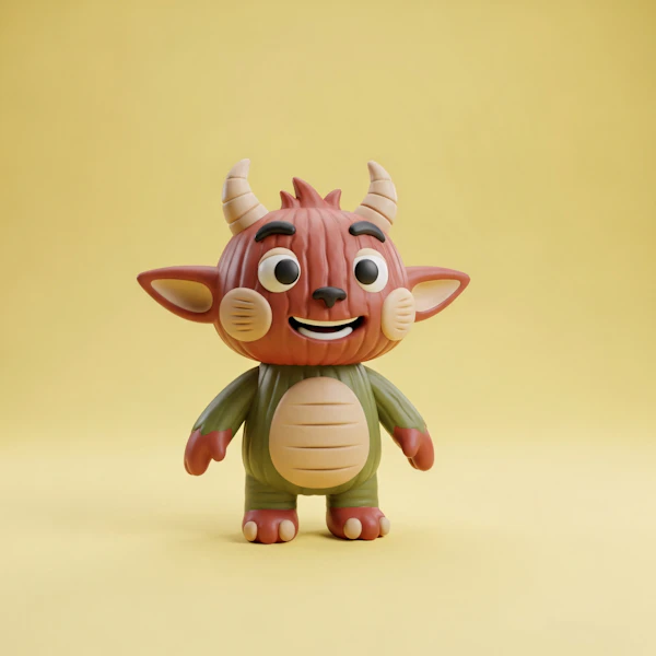 Whimsical Pumpkin Character