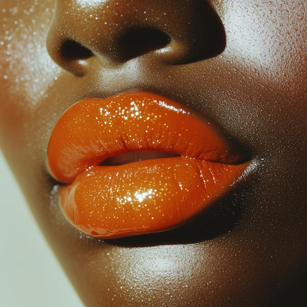 Glossy Orange Lips