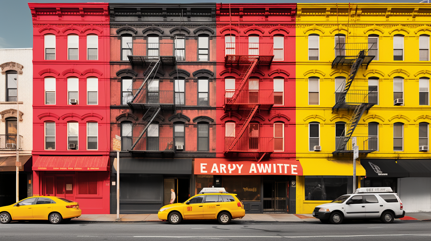 Colorful Urban Facades with Coordinated Vehicles