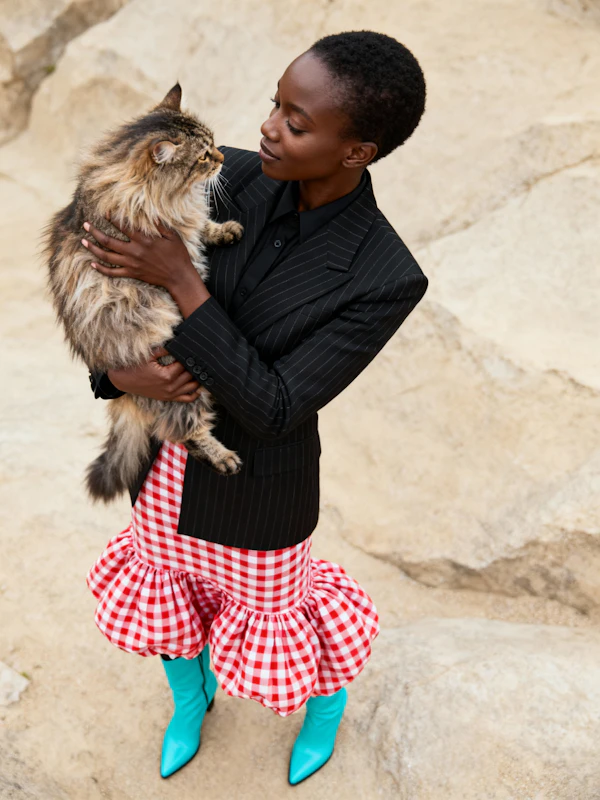 Person with Tabby Cat