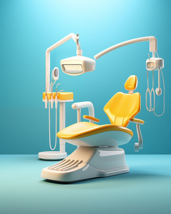 Modern Stylized Dental Chair Illustration