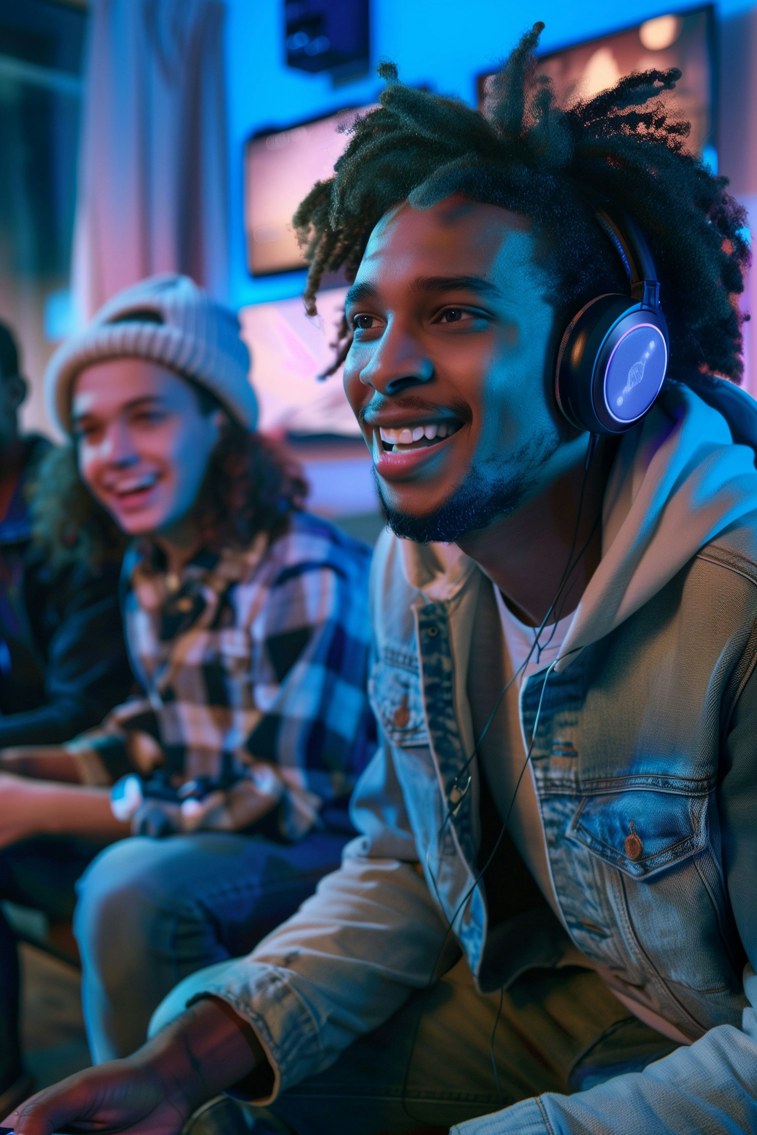 Young Men Playing Video Games