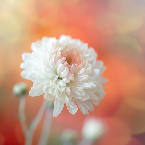 Serene White Chrysanthemum