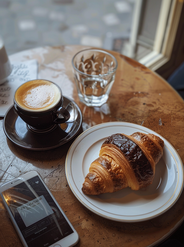 Cozy Café Breakfast Scene