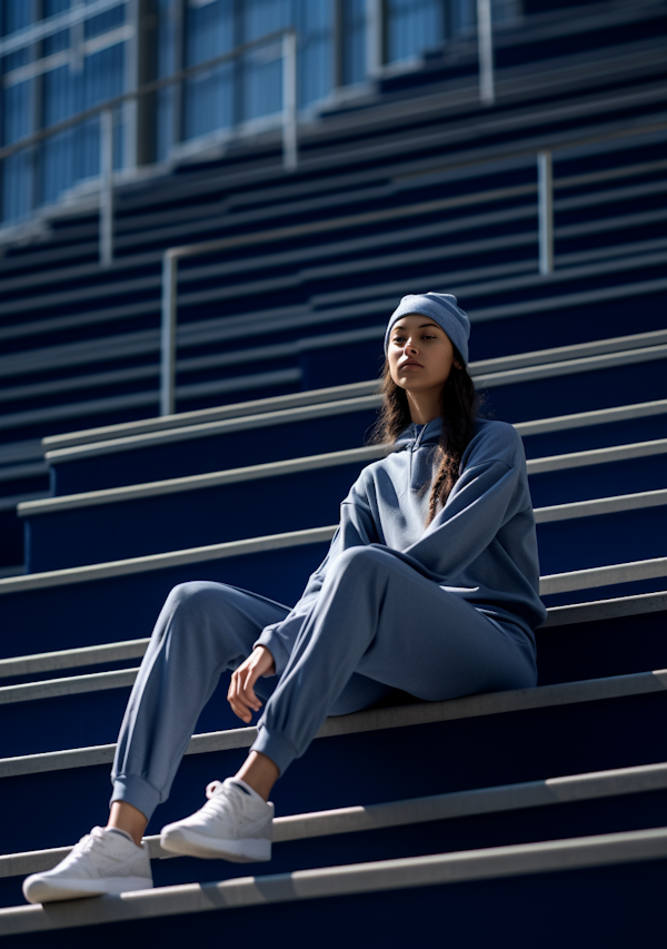 Blue Serenity on Steps