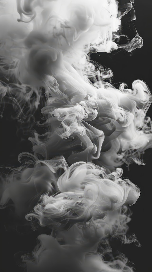 Swirling White Smoke