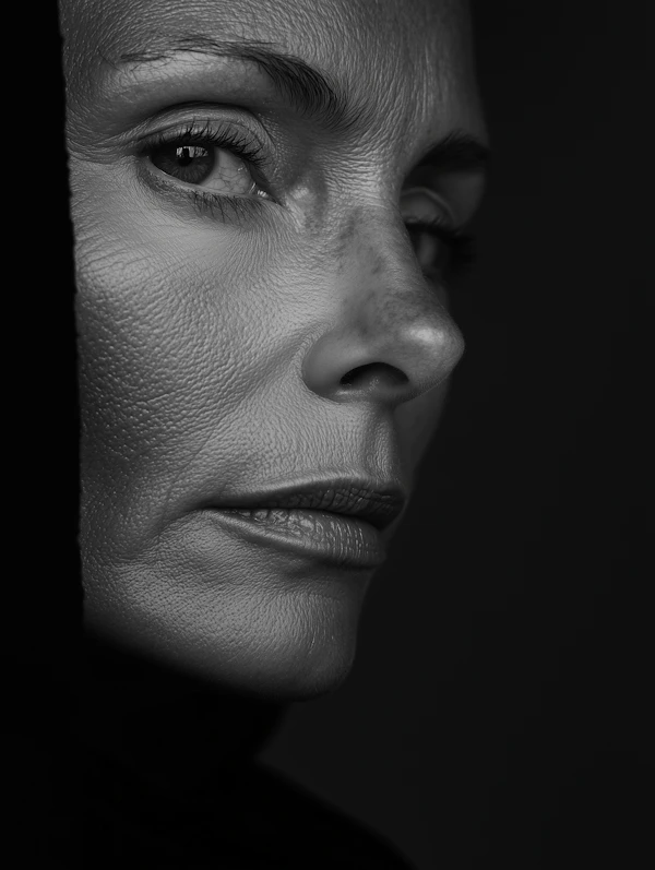 Close-up Portrait of a Human Subject