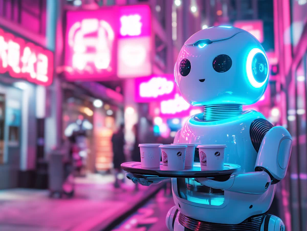 Futuristic Robot Server