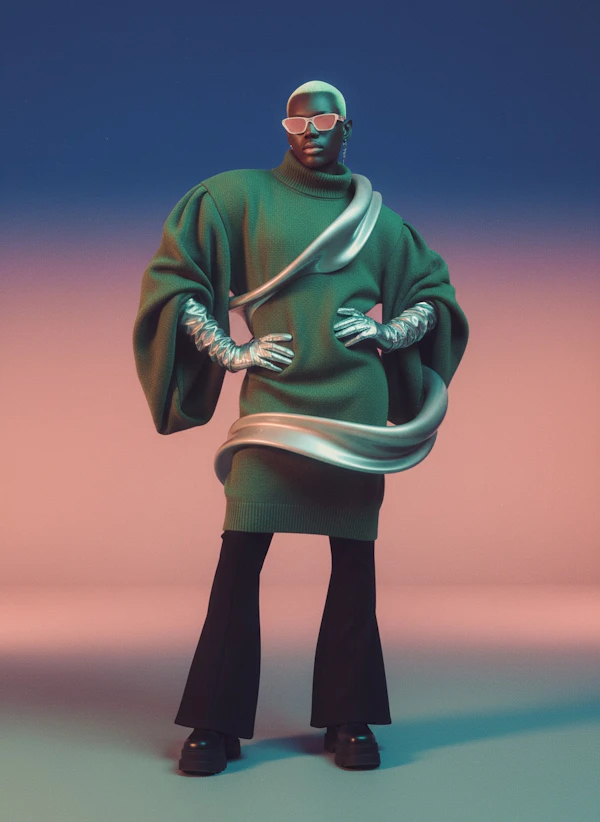 Futuristic Fashion Pose