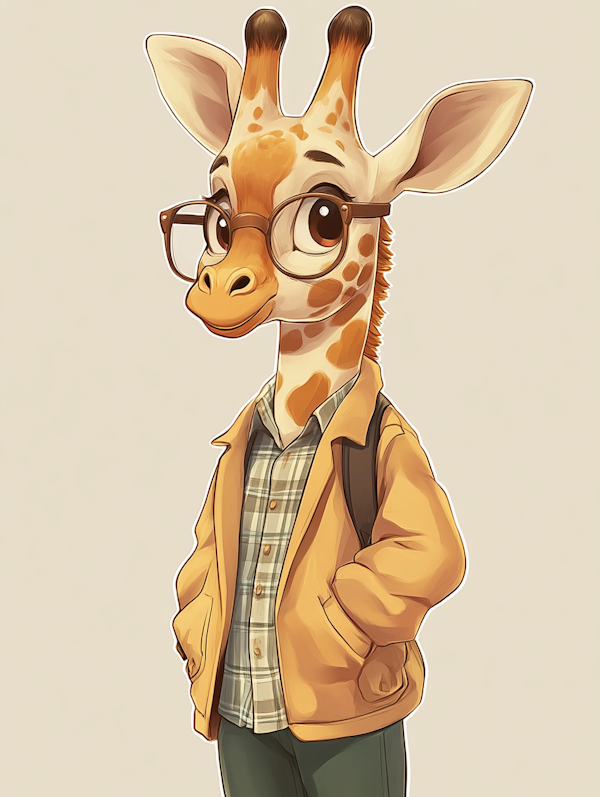 Anthropomorphic Giraffe Character