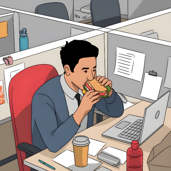 Office Worker Having Lunch