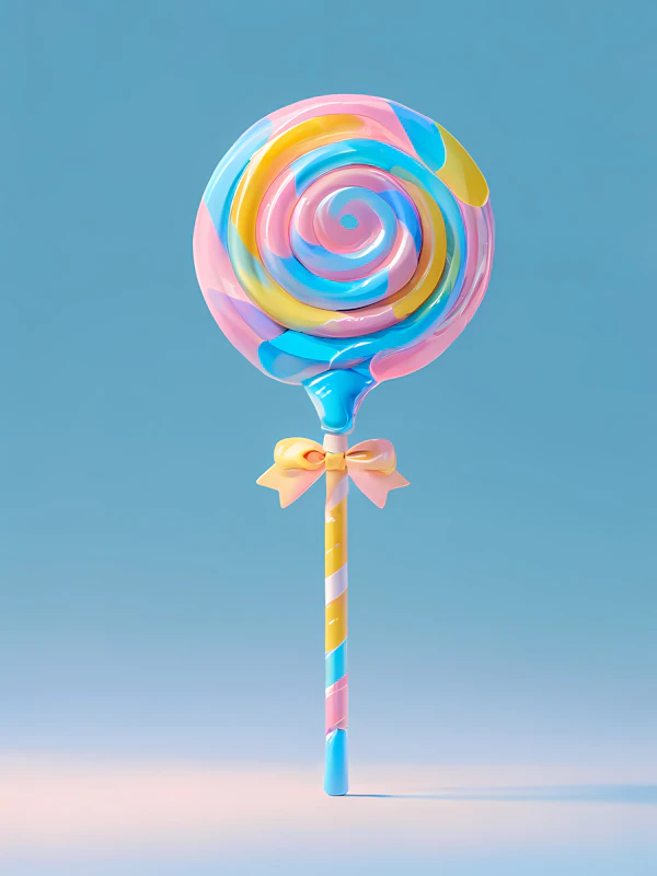 Colorful 3D Lollipop