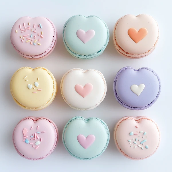 Heart-Shaped Macarons
