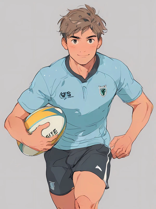 Rugby Player Illustration