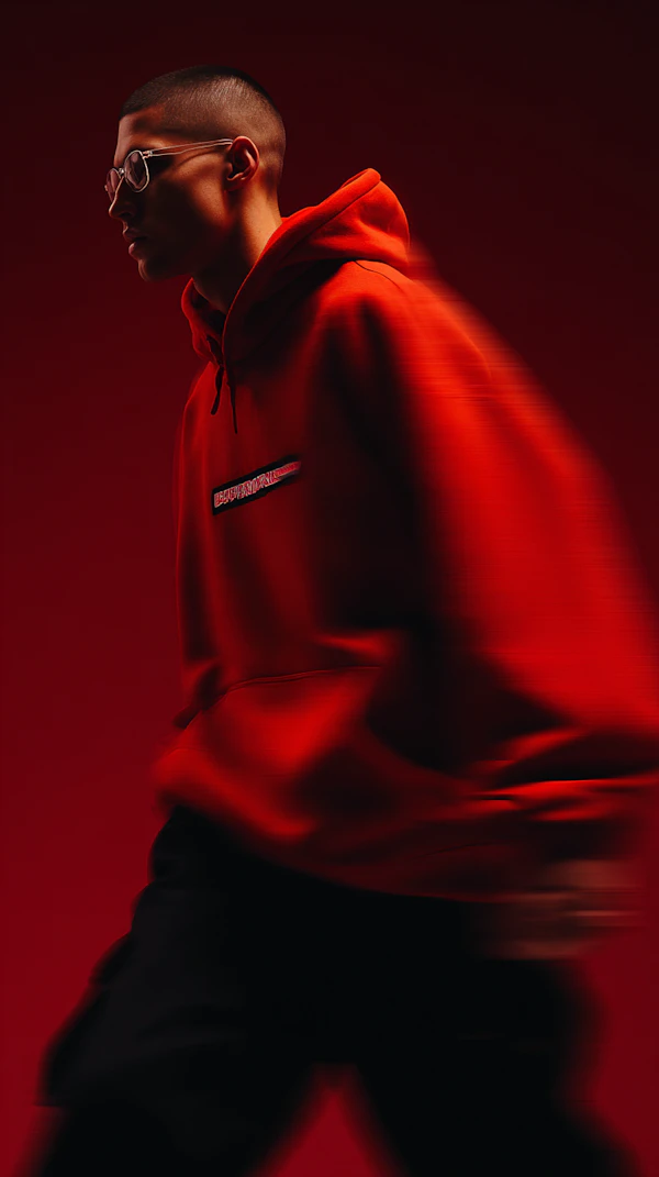 Dynamic Red Portrait