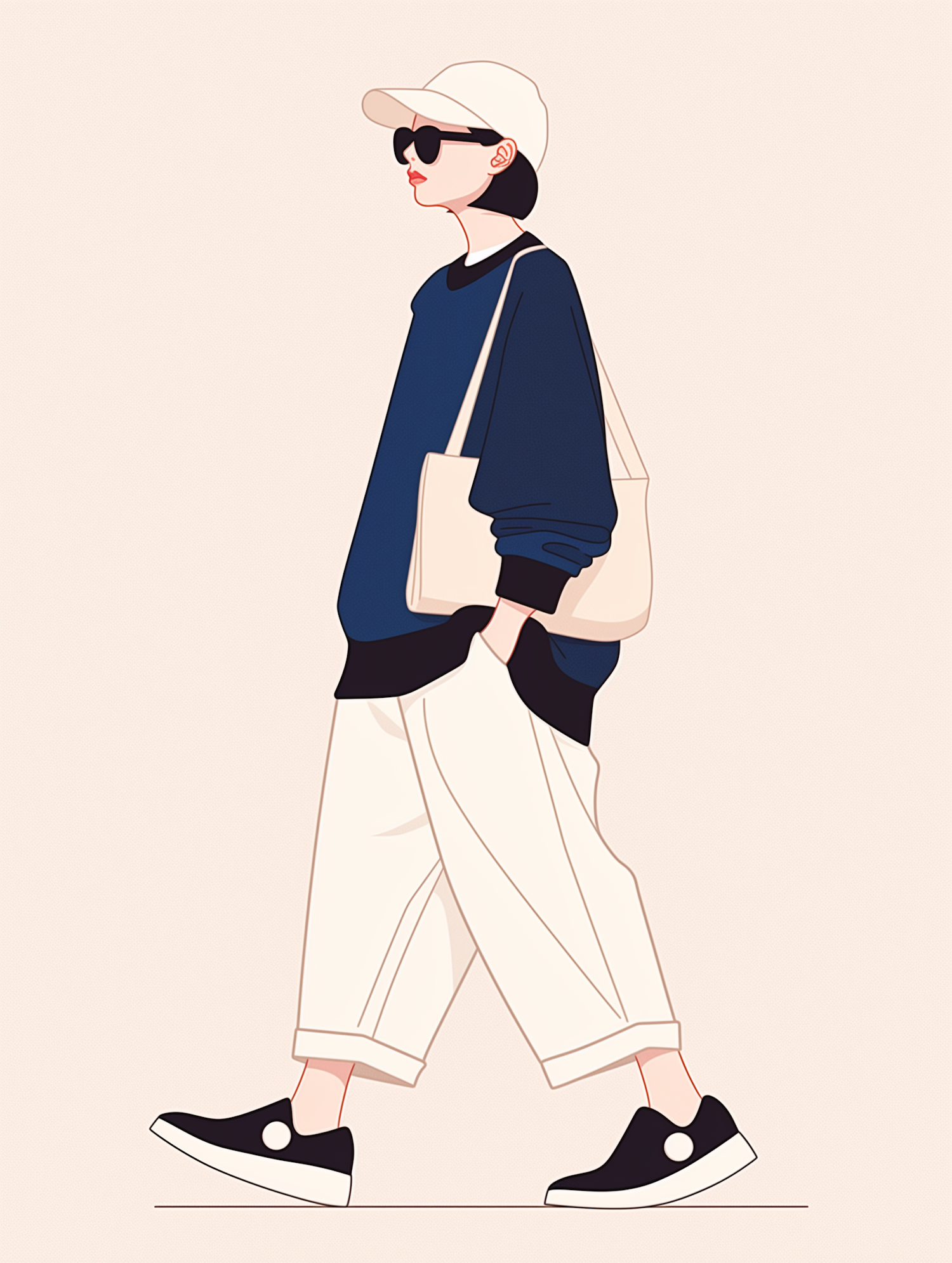 Stylish Person Walking