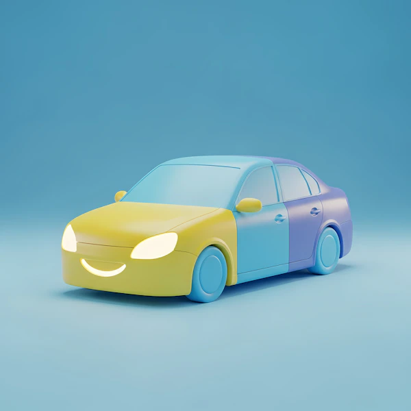 Colorful 3D Car Design