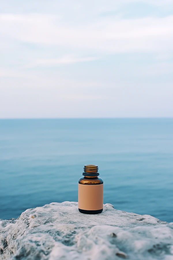 Amber Bottle by Ocean