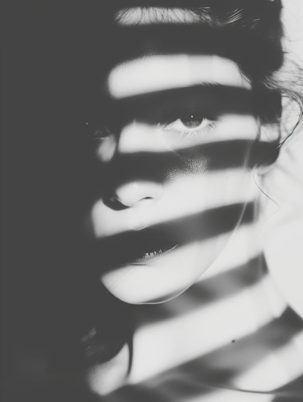 Dramatic Light and Shadow Portrait