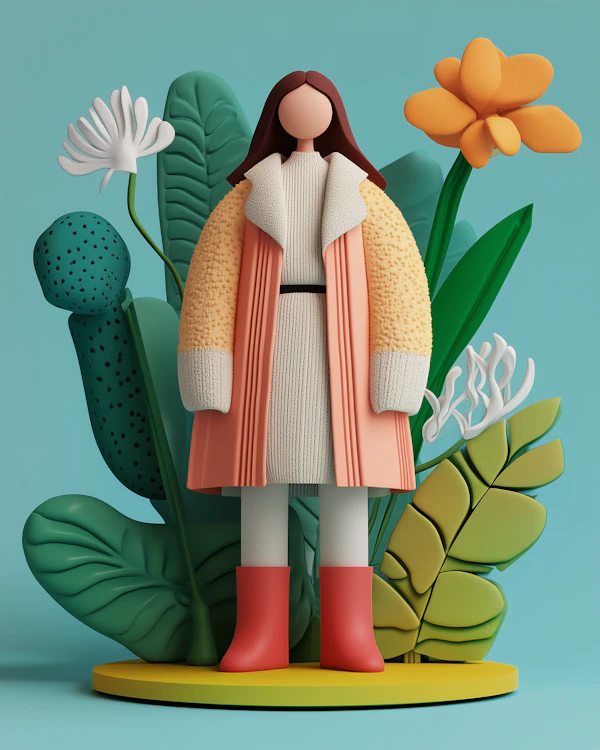 Stylized 3D Figure Art