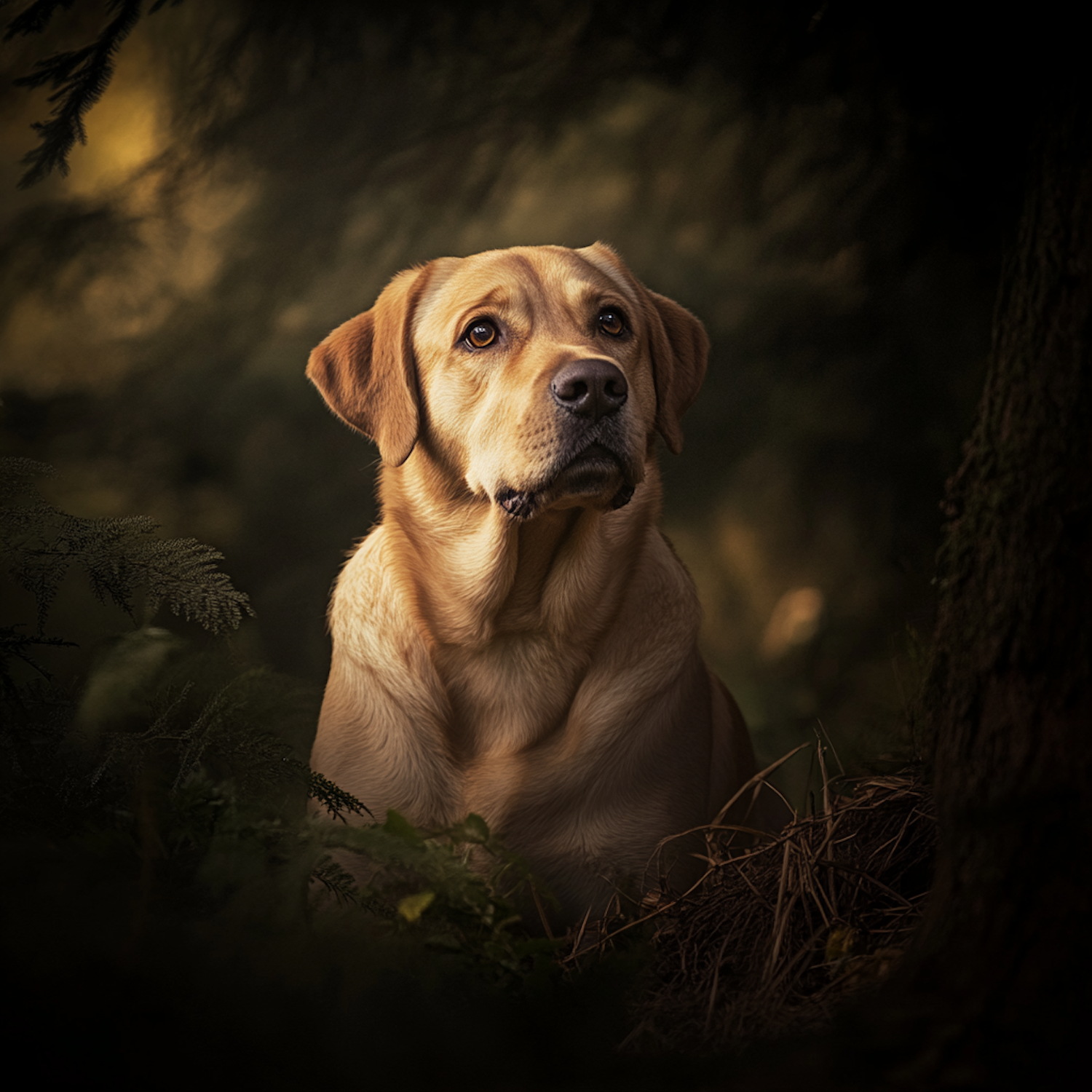 Labrador in Forest