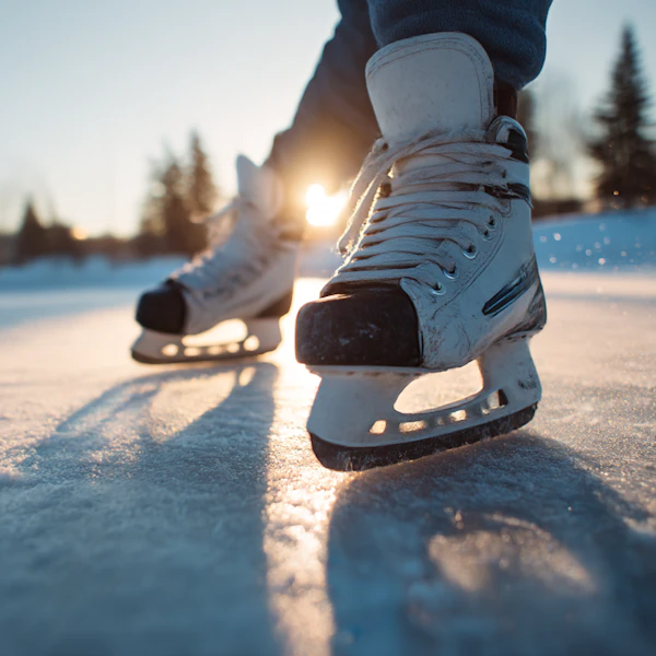Ice Skates on Ice