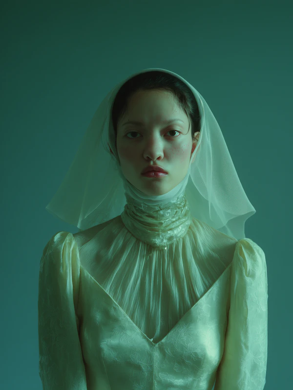 Vintage Veiled Portrait