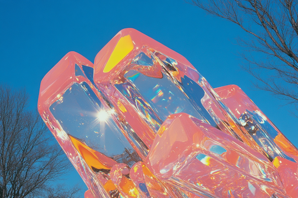 Crystal Structures Against Blue Sky