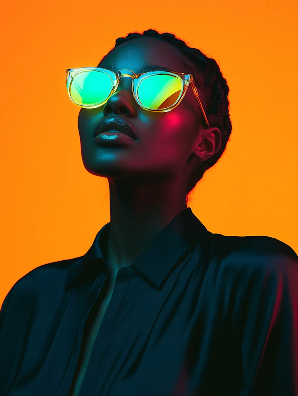 Neon Sunglasses Portrait