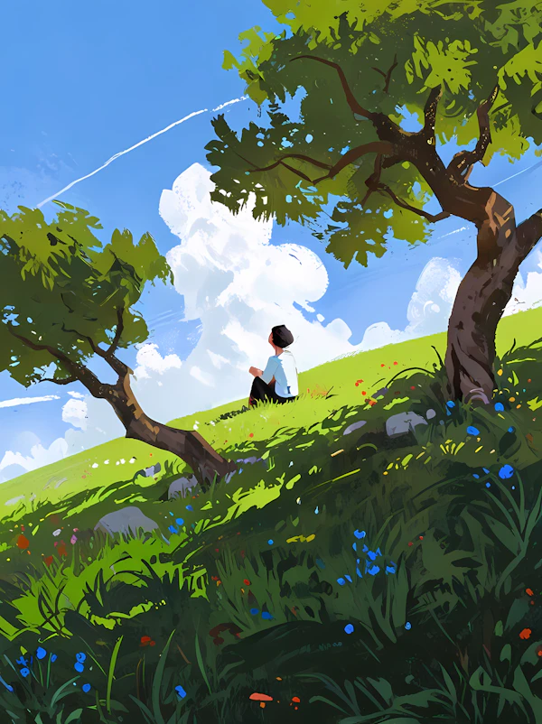 Tranquil Hilltop Scene