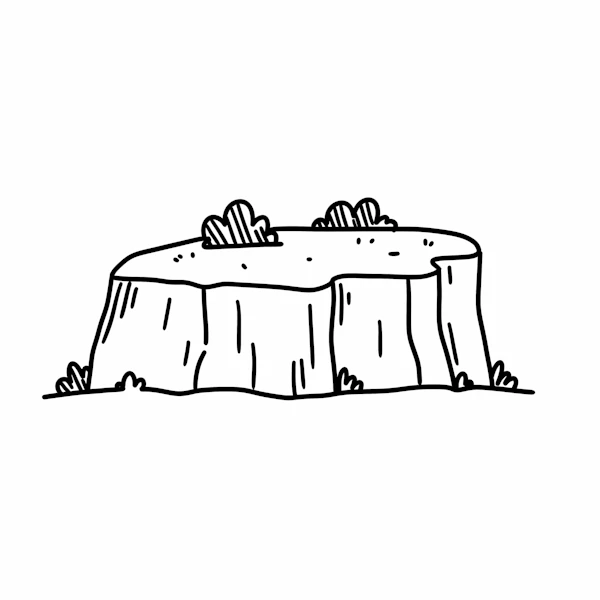 Minimalist Mesa Drawing